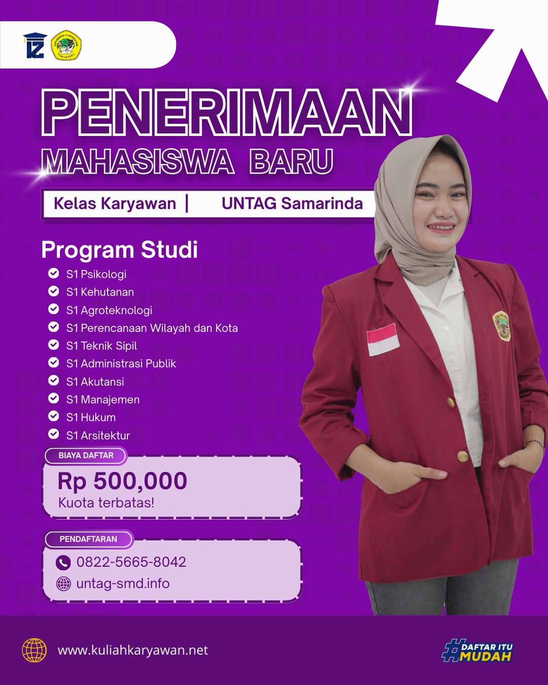 Pendaftaran Mahasiswa S1 Jurusan Psikologi di Kampus UNTAG Samarinda 1945