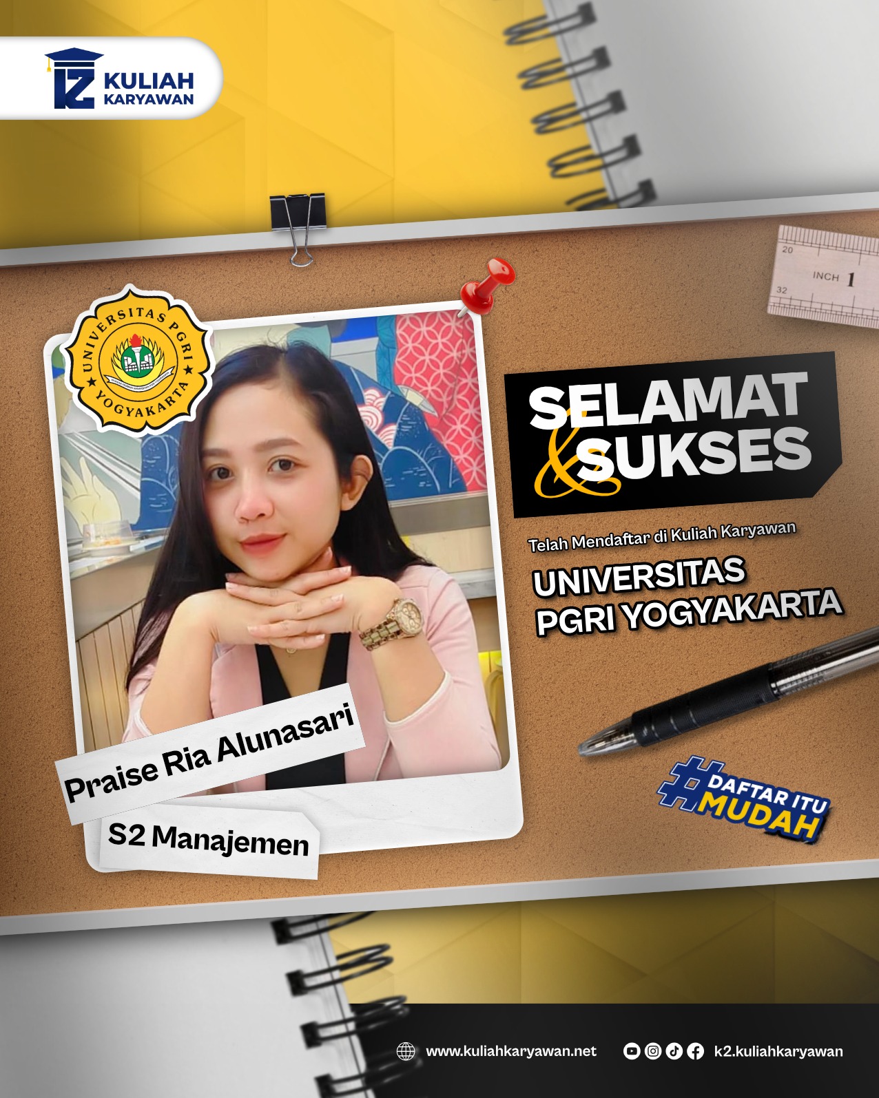 Kuliah Karyawan S2 Manajemen UPY Biaya Terjangkau Rp 1 Jutaan perbulan dengan Jadwal Fleksibel