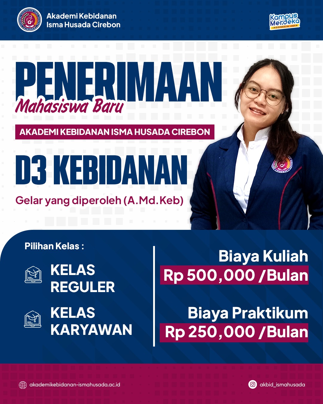 Biaya Kuliah Kelas Reguler Akademi Kebidanan Isma Husada Cirebon