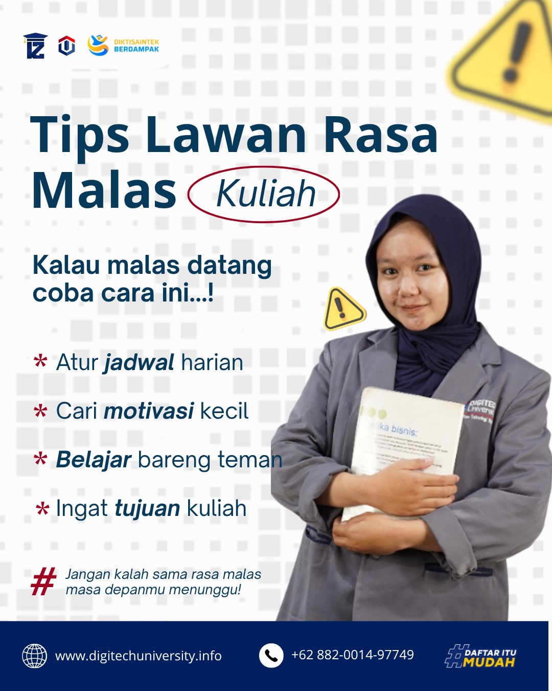 Tips Lawan Rasa Malas Kuliah