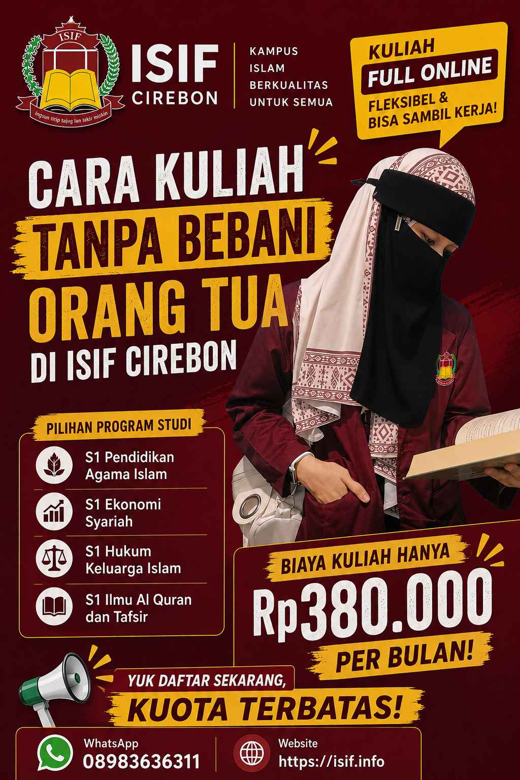 Cara Kuliah Tanpa Bebani Orang Tua di ISIF Cirebon