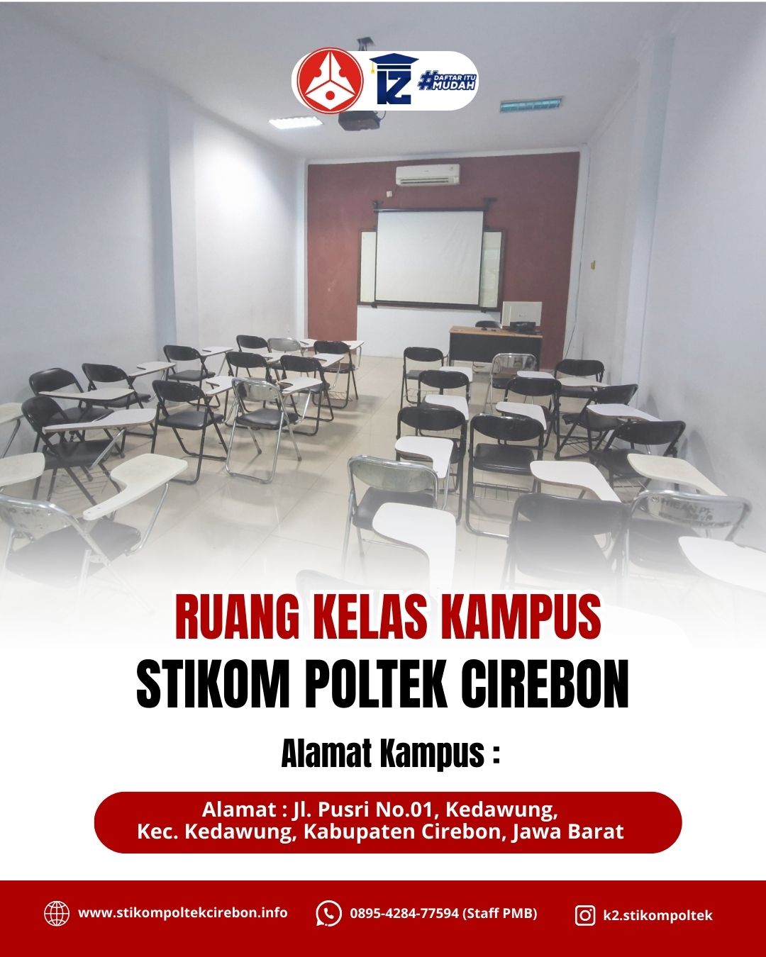 Ruang kelas kampus STIKOM Poltek Cirebon