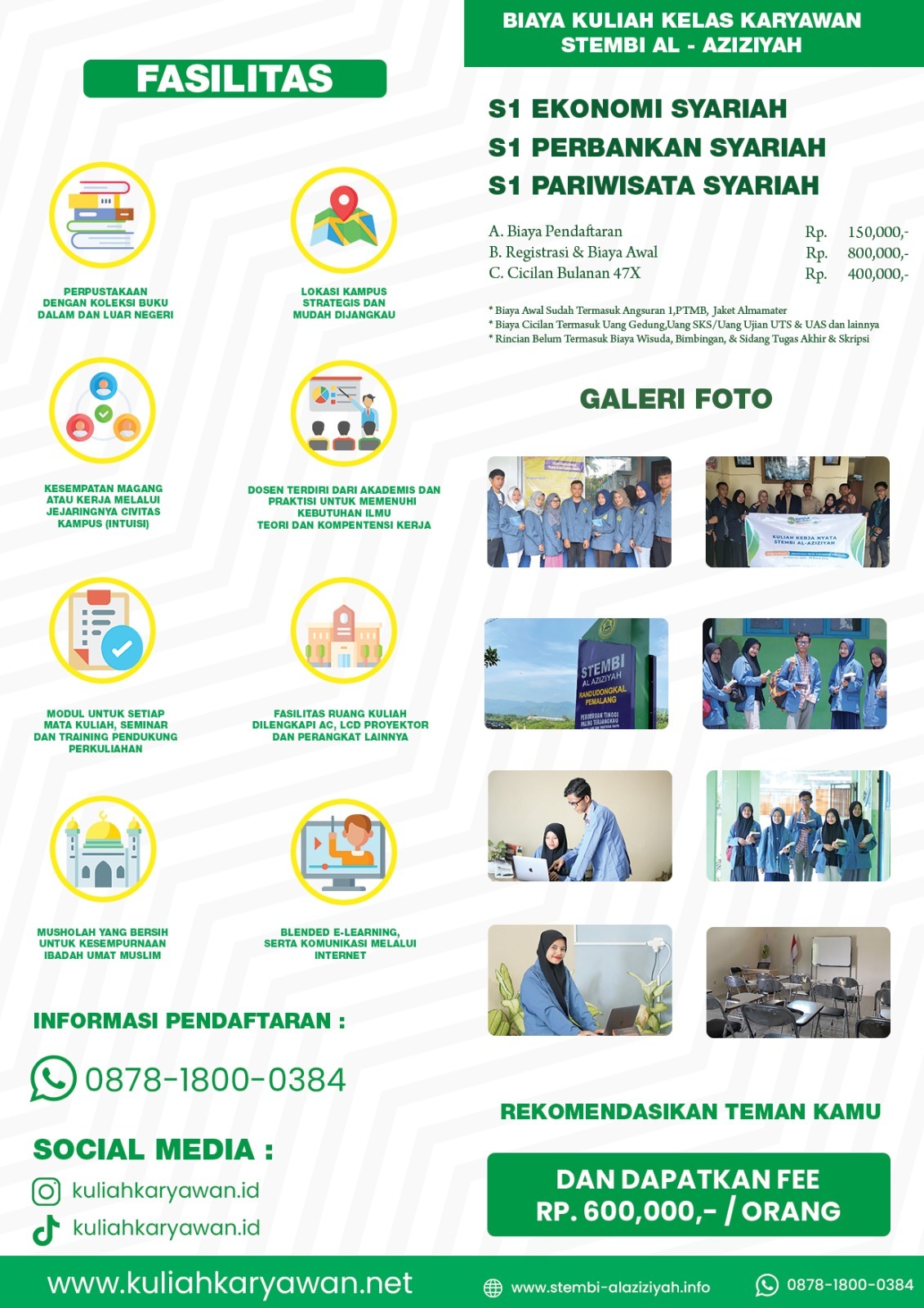 Kuliah Kelas Shift Sekolah Tinggi Ekonomi Manajemen Bisnis Islam (Stembi) Al Aziziyah Pemalang