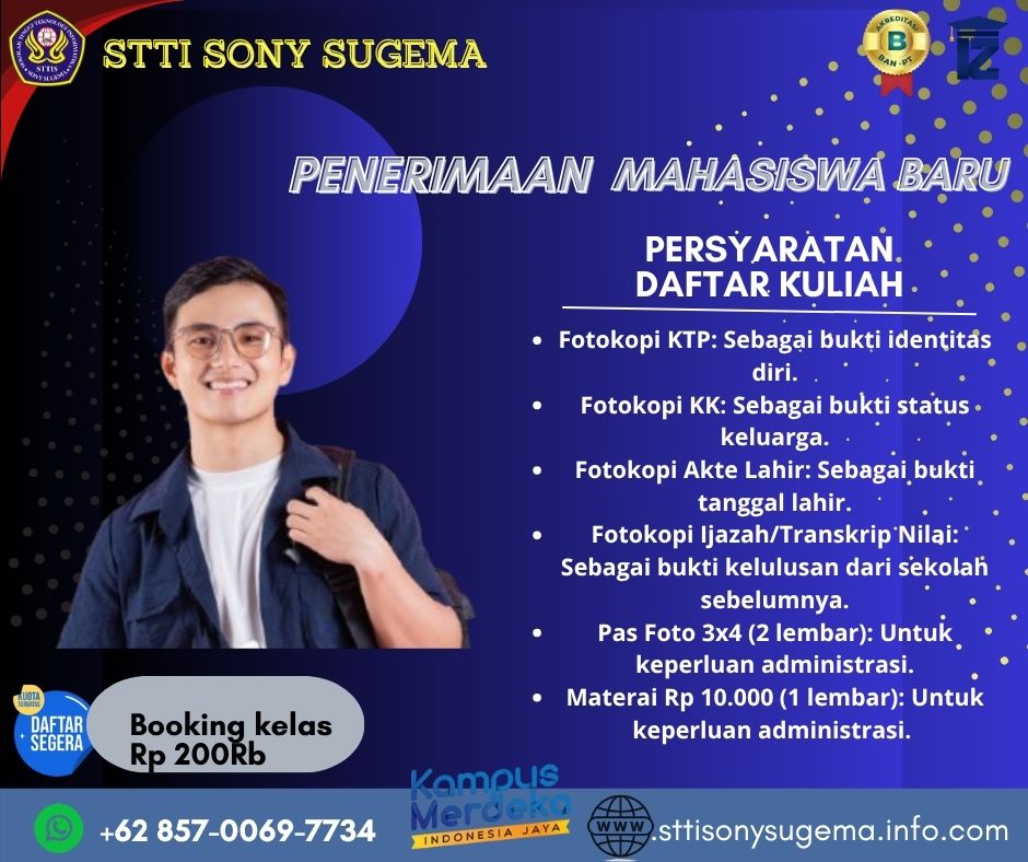 Info Persyaratan Kuliah K2 STTI Sony Sugema 