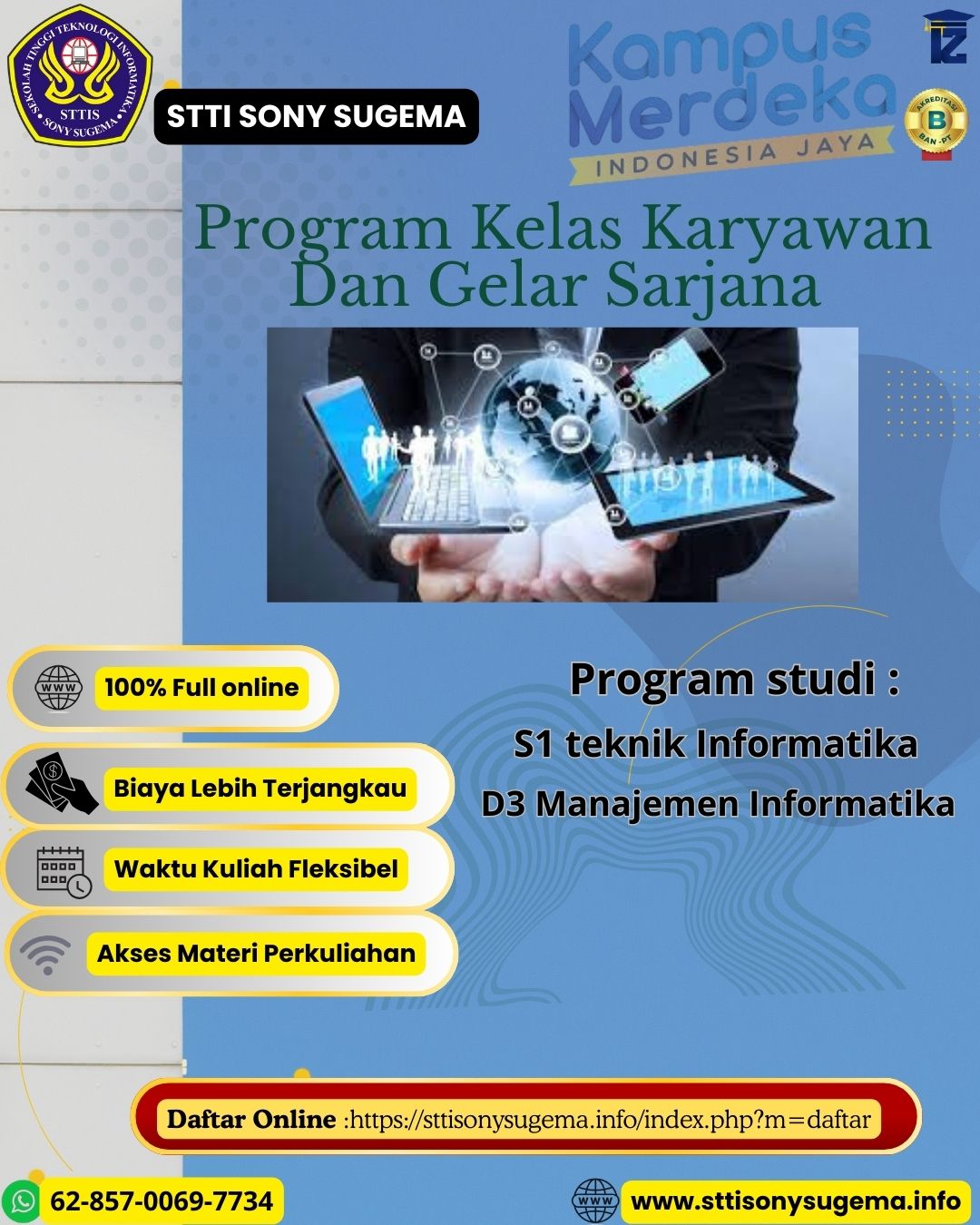 Gelar Sarjana di Kampus STTI Sony Sugema