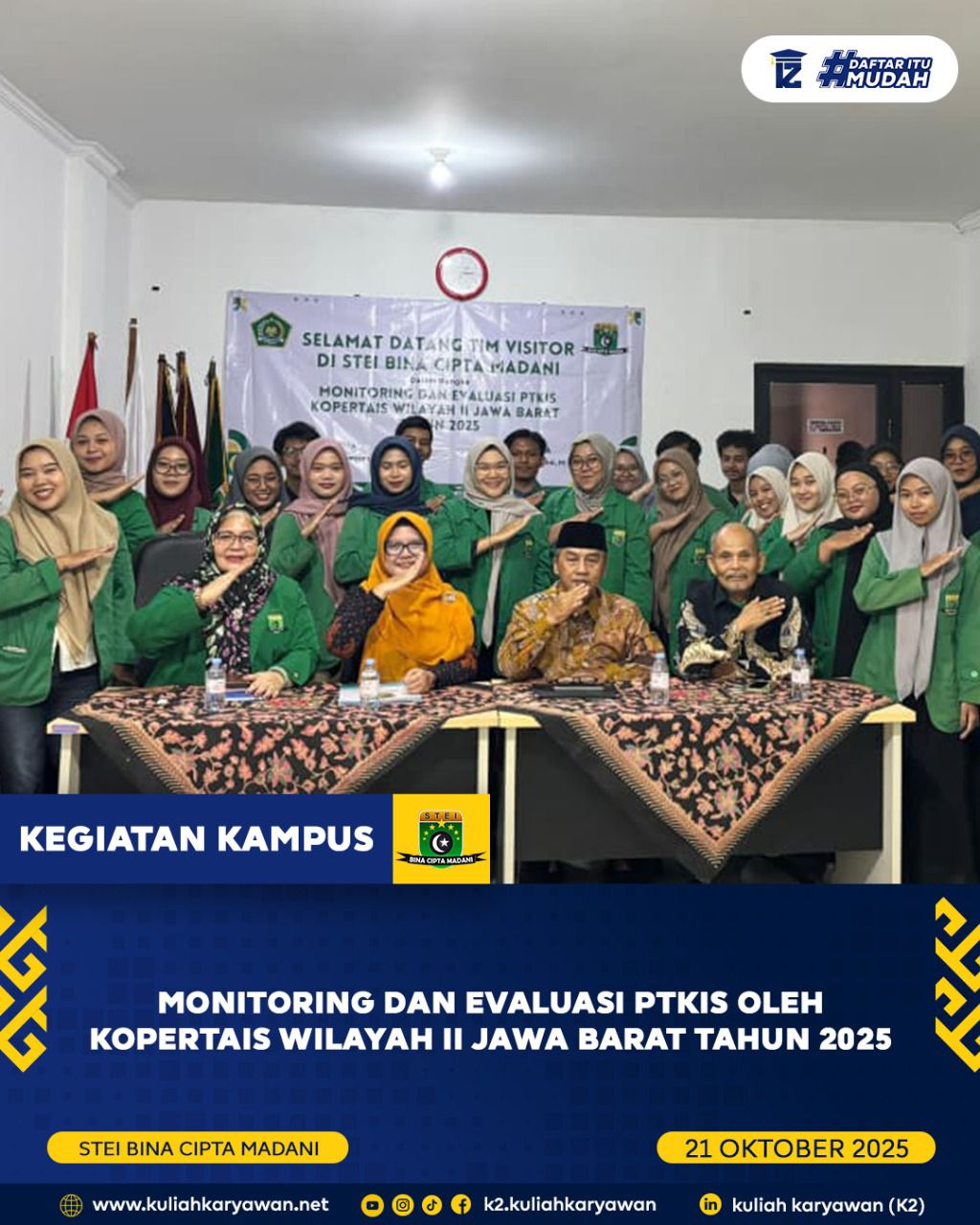 Monitoring Dan Evaluasi PTKIS Oleh Kopertas Wilayah II Jawa Barat Tahun 2025