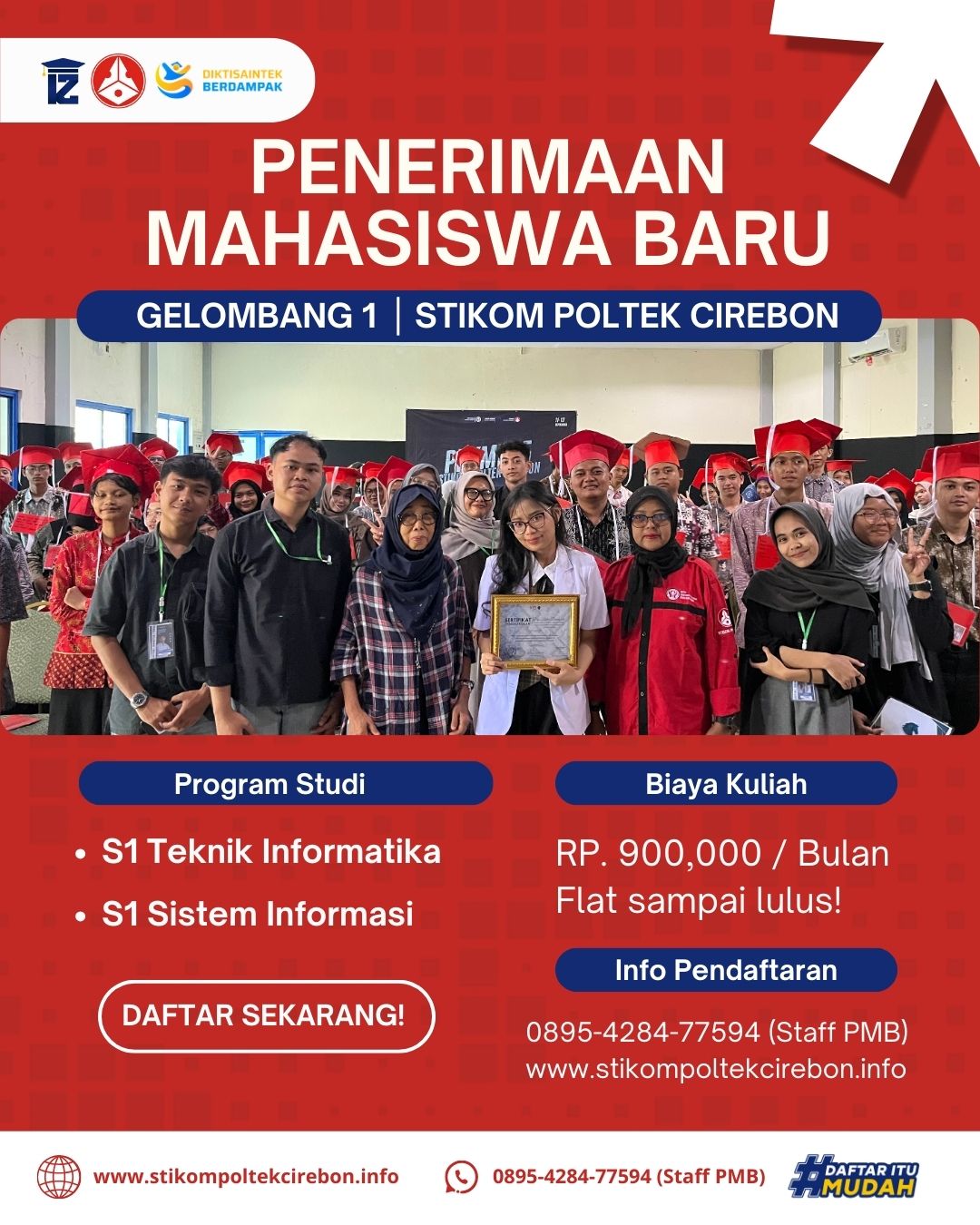 Pendaftaran Kuliah Gelombang 1 Kampus STIKOM Poltek Cirebon