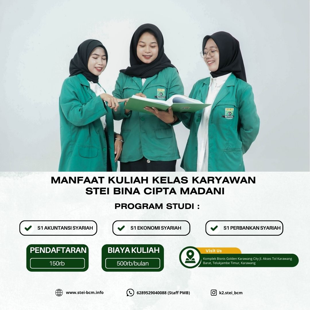 Manfaat kuliah kelas karyawan STEI Bina Cipta Madani