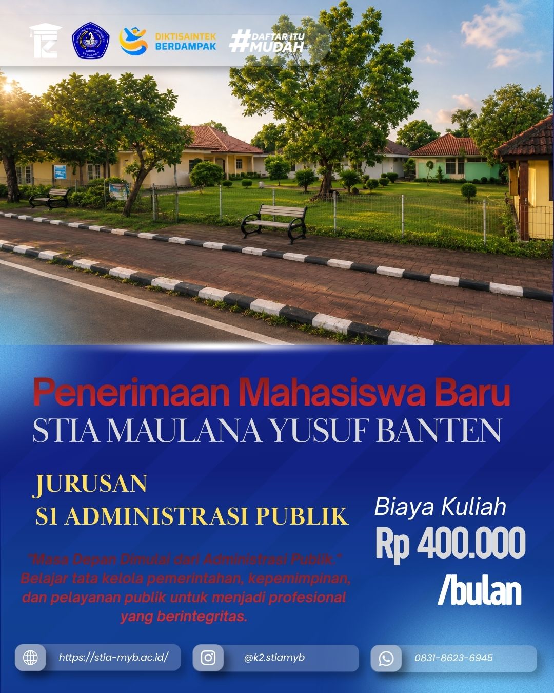 STIA MYB Kampus dengan Jurusan S1 Administrasi Publik Jadwal Fleksibel di Kota Serang