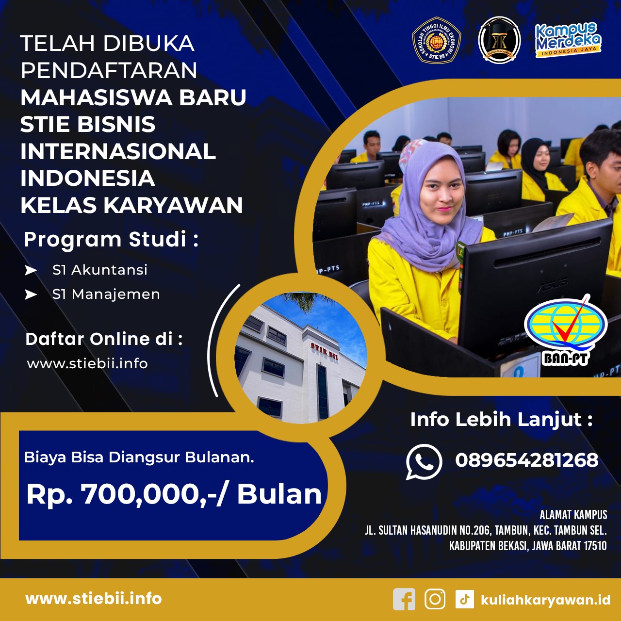 Pendaftaran Kuliah Tahun 2025 di STIE BII Masih Dibuka