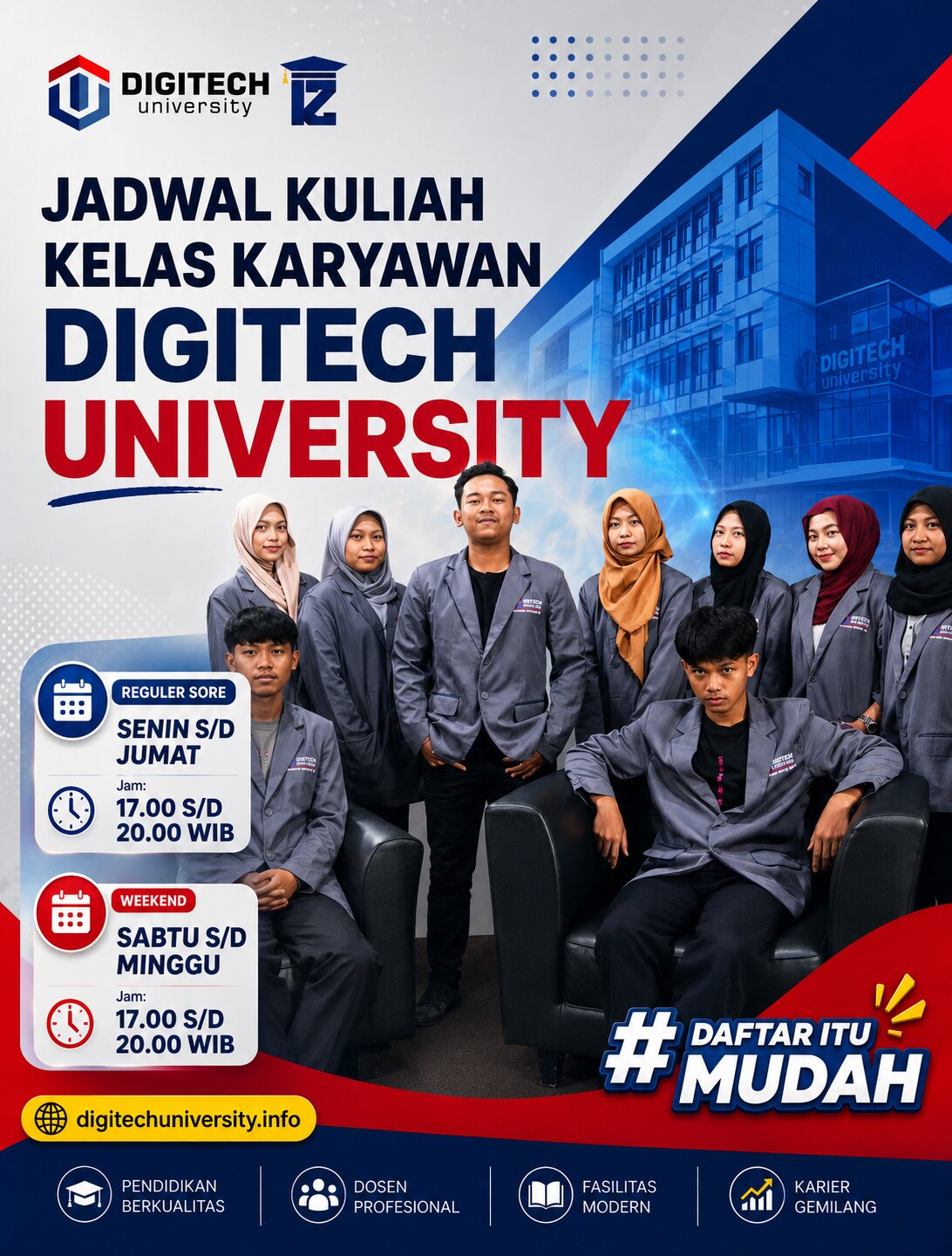 Jadwal Kuliah Kelas Karyawan Digitech University