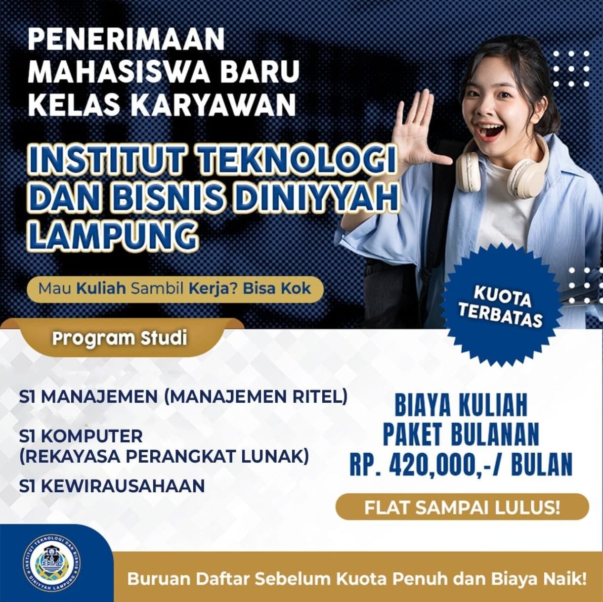 Biaya Kelas Karyawan Kampus Instidla Lampung