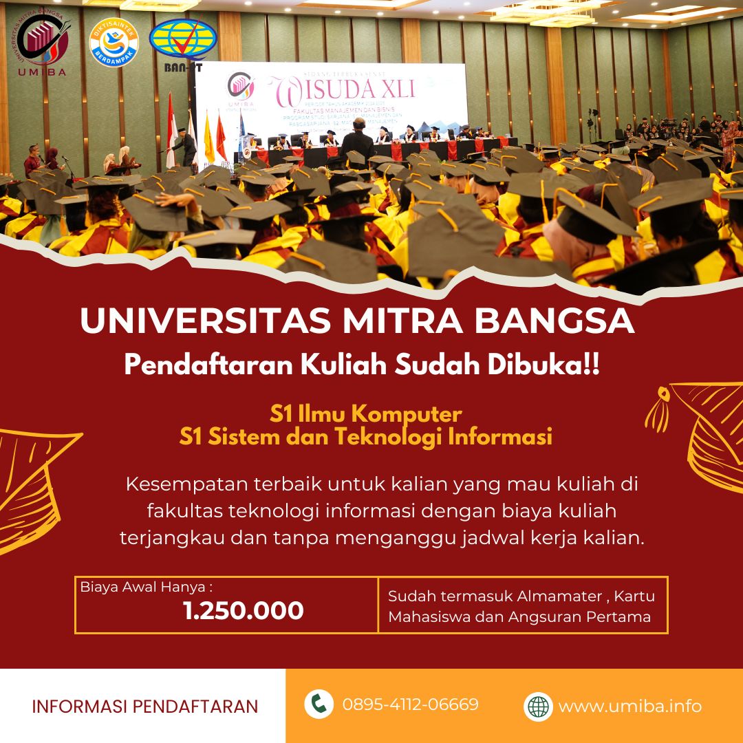 Jurusan Sistem dan Teknologi Informasi Universitas Mitra Bangsa Jakarta dan Peluang Karier