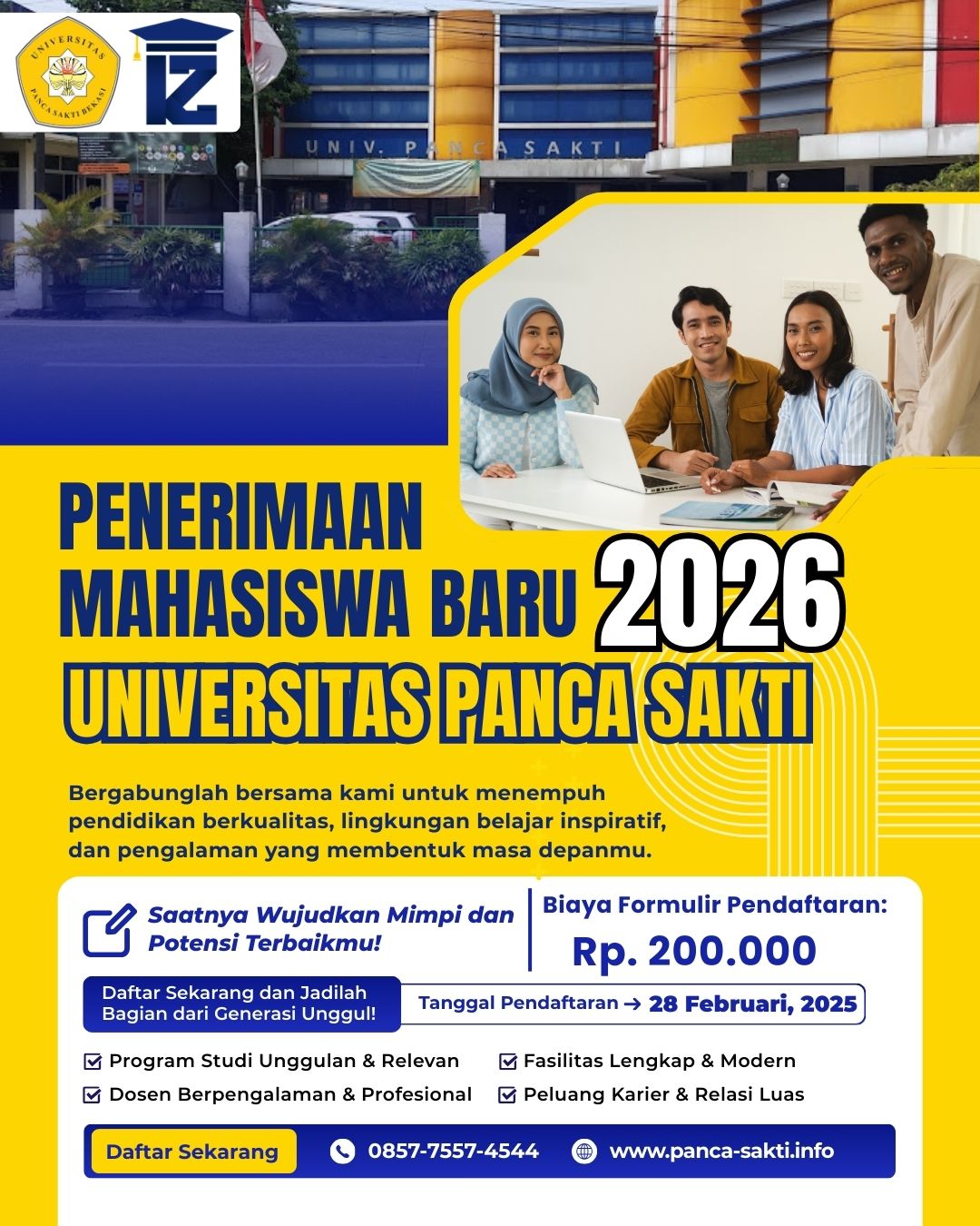 Pendaftaran Kuliah Genap Universitas Panca Sakti Bekasi segera di tutup