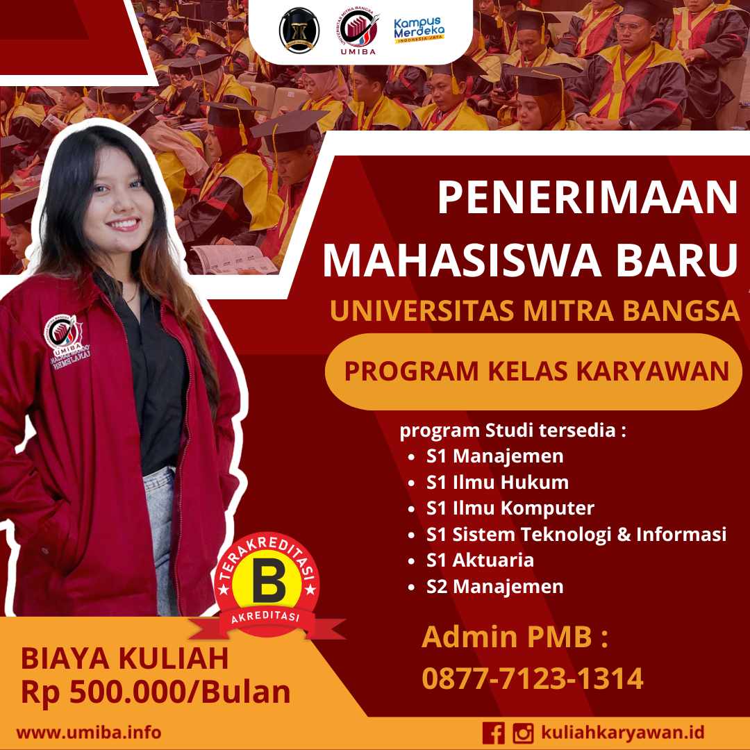 Kuliah Kelas Karyawan di Universitas Mitra Bangsa Bintaro K2