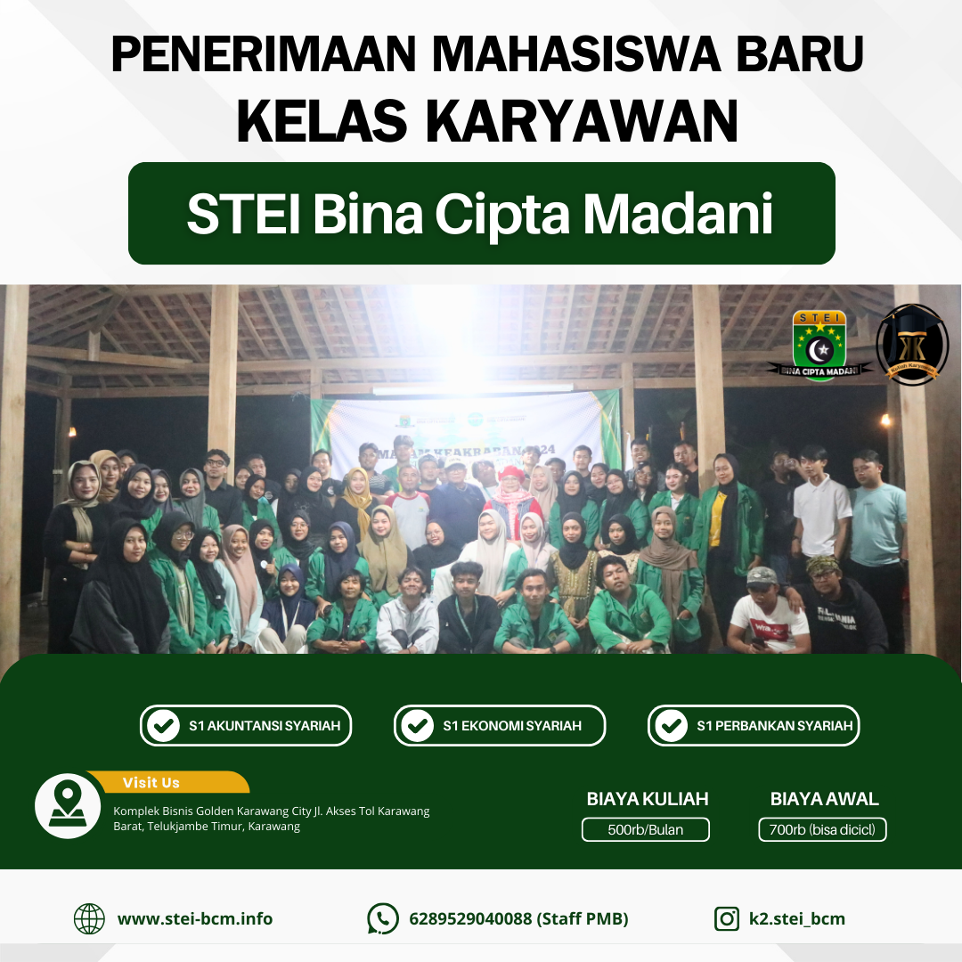 Daftar Kuliah Kelas Karyawan di kampus STEI Bina Cipta Madani 