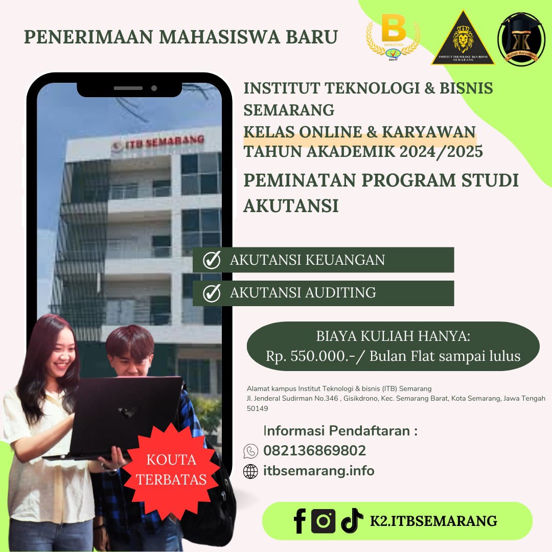 Keunggulan Prodi Akutansi ITB Semarang Memiliki Prospek Kerja Bagus  