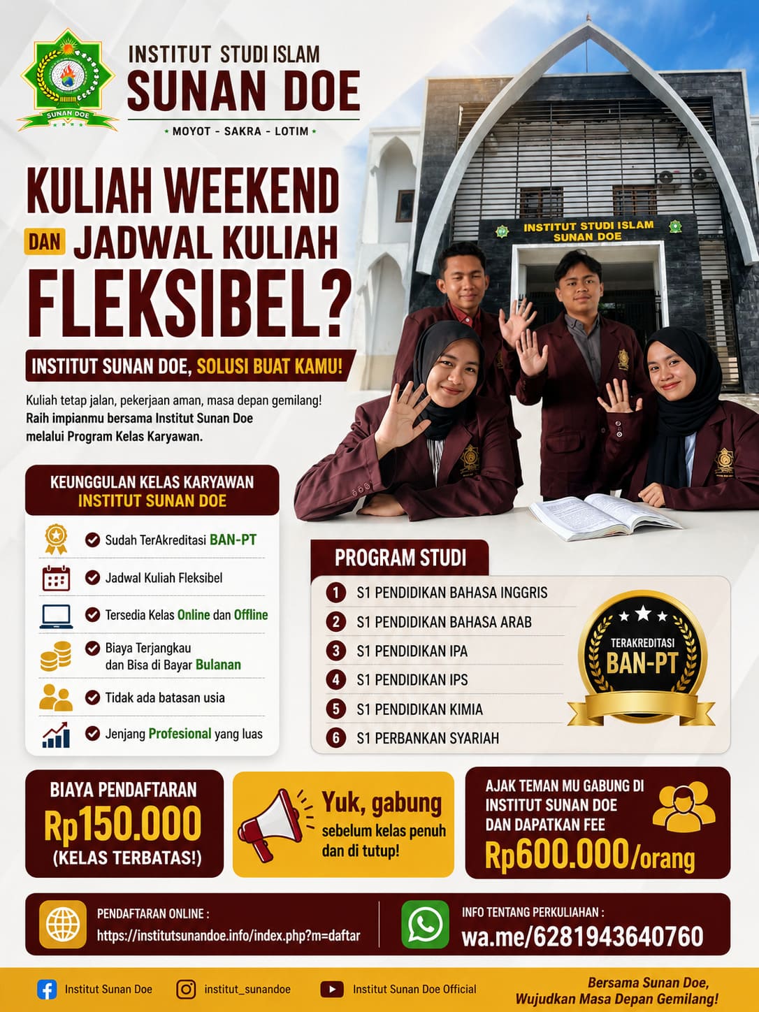 Kuliah Sambil Kerja Biaya Terjangkau dan Jadwal Fleksibel di Kampus Institut Sunan Doe Lombok