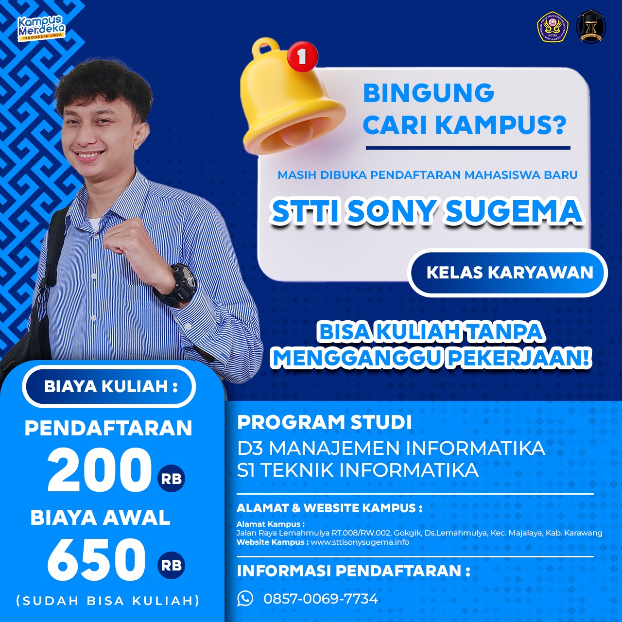Penerimaan Mahasiswa Baru STTI Sony Sugema Karawang 