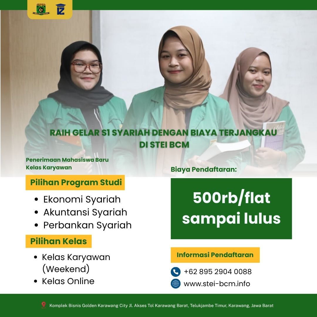 Raih Gelar S1 Syariah dengan Biaya Terjangkau di STEI Bina Cipta Madani