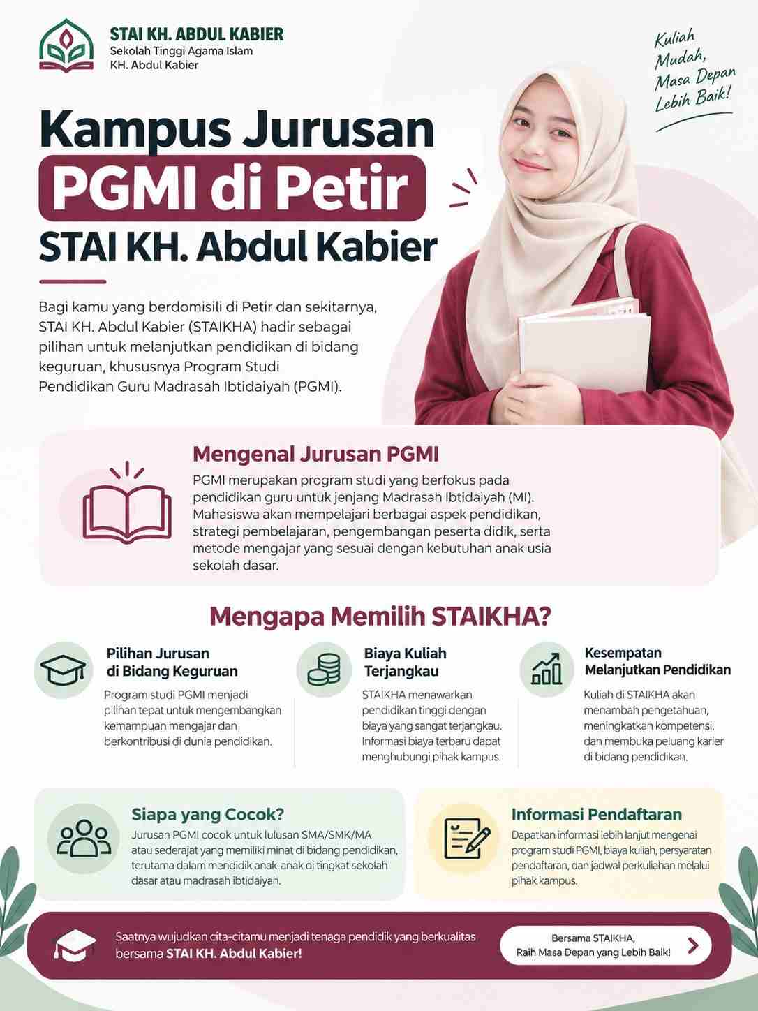 Kampus Jurusan PGMI di Petir STAI KH. Abdul Kabier