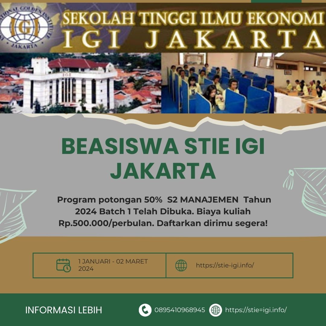 Jadwal kuliah di STIE IGI Jakarta
