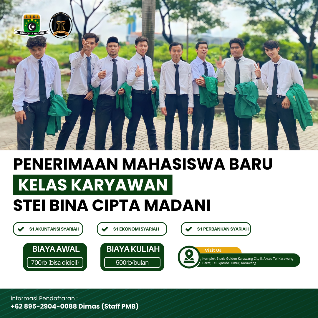 Biaya awal masuk kelas karyawan kampus STEI Bina Cipta Madani 