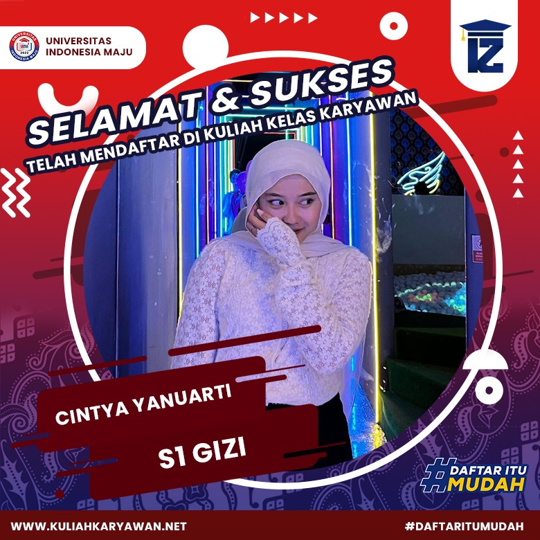 Pendaftaran Mahasiswa Baru Program Studi Gizi Di UIMA