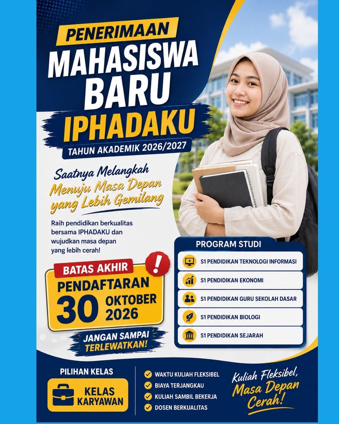 Batas Akhir Penutupan Penerimaan Mahasiswa Baru di IPHADHAKU Tahun 2026