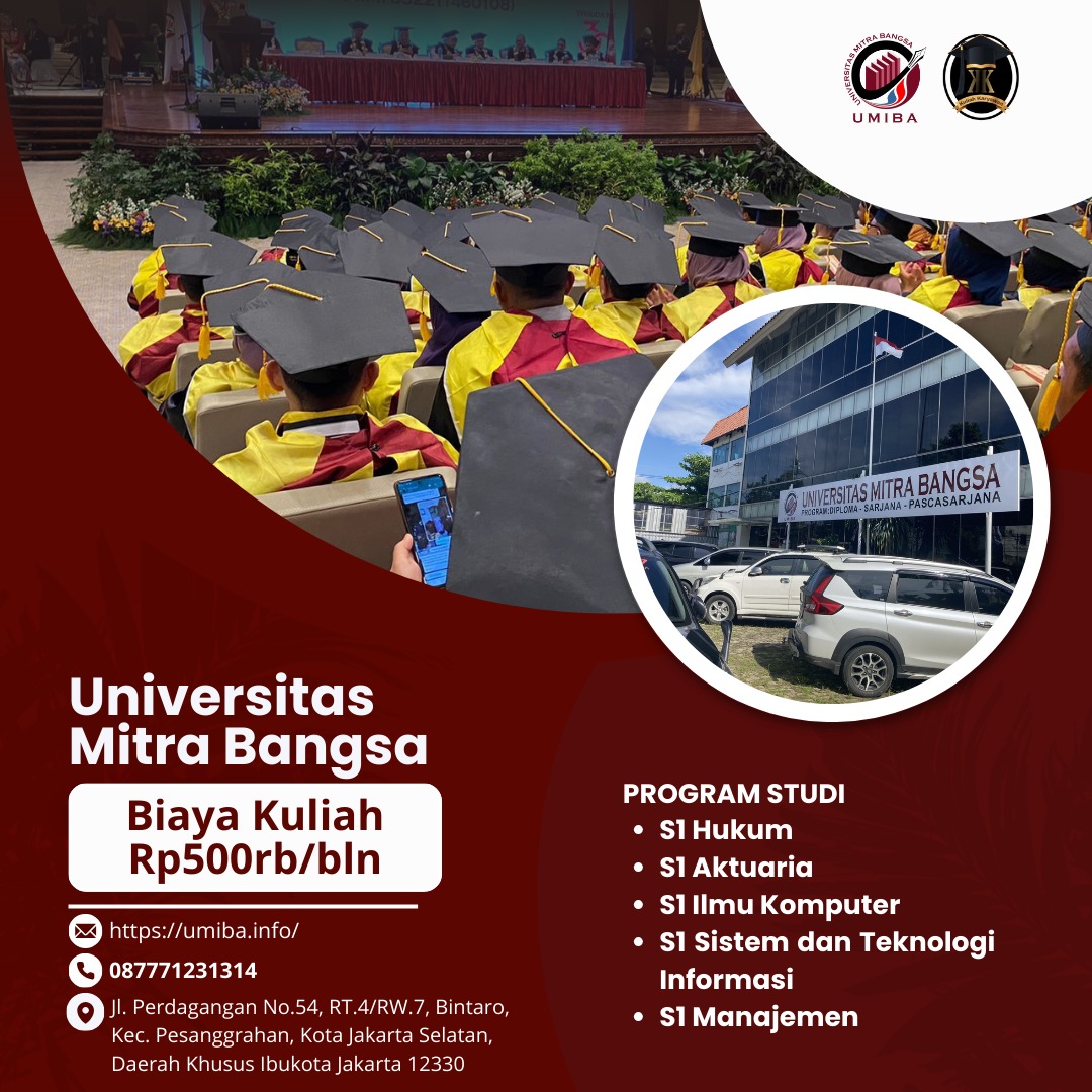 Biaya Perkuliahan Universitas Mitra Bangsa Tangerang Selatan