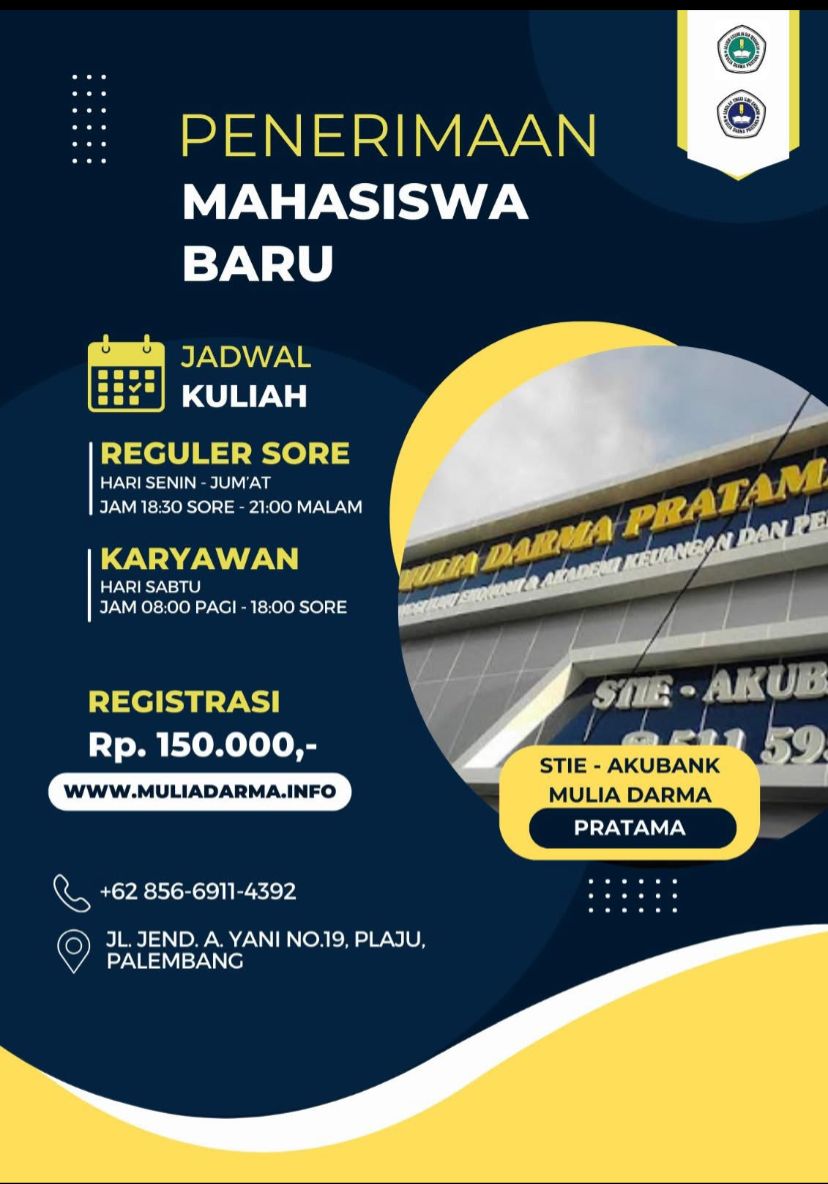 Kuliah Online Kelas Karyawan Di STIE-AKUBANK Mulia Darma Pratama Palembang