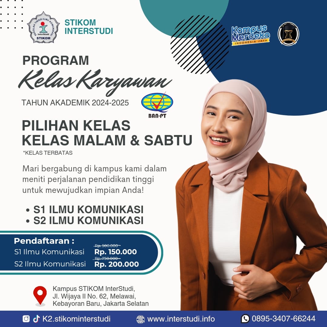 Pilihan Kelas Tersedia Kuliah Kelas Sabtu Dan Kelas Malam Di STIKOM InterStudi