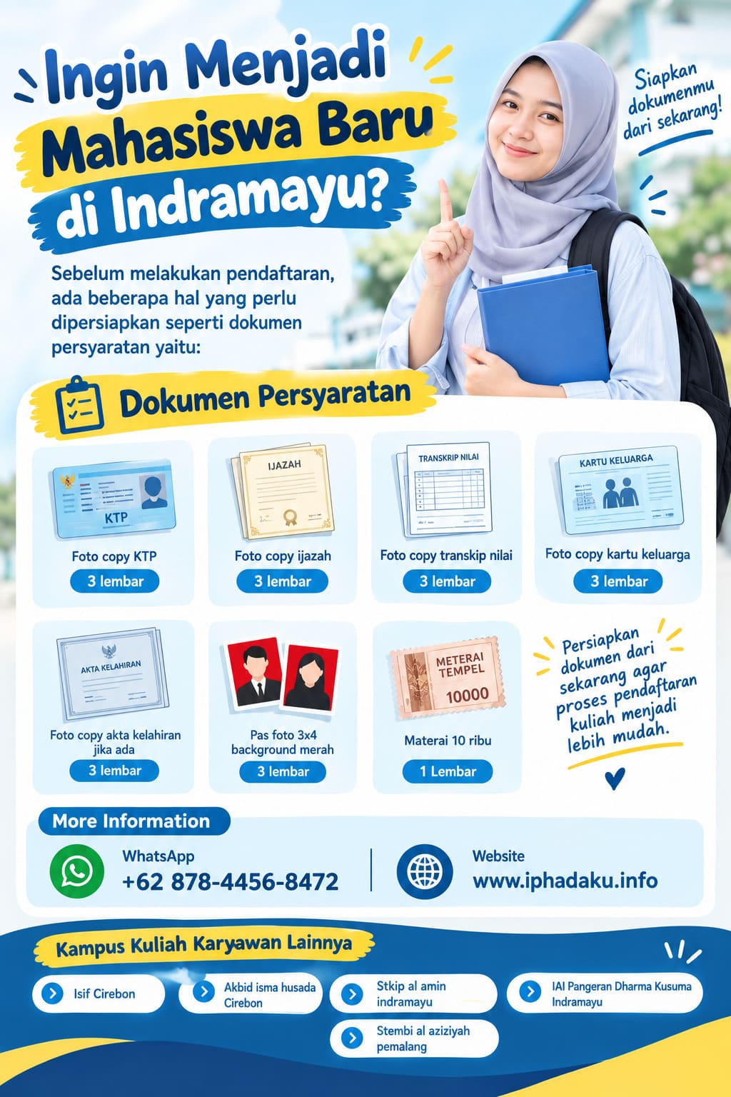 Pendaftaran Mahasiswa Baru di Iphadaku yang Perlu Kamu Siapkan