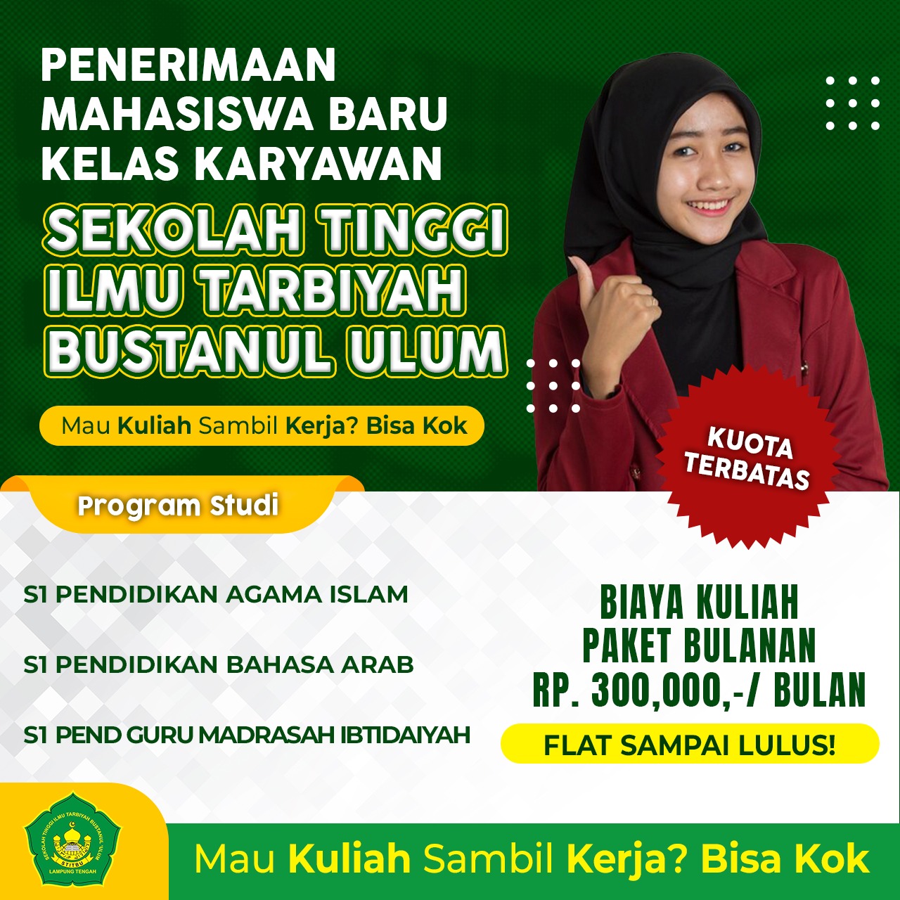 Penerimaan Mahasiswa Baru Kampus STIT Bustanul Ulum Kelas Karyawan