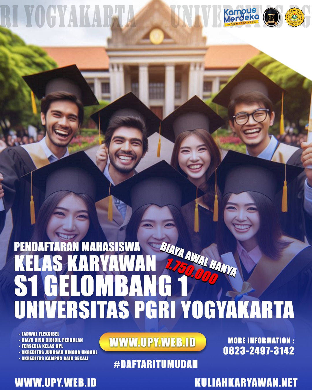 PENDAFTARAN MAHASISWA KELAS KARYAWAN S1 Gelombang 1 Universitas PGRI Yogyakarta	