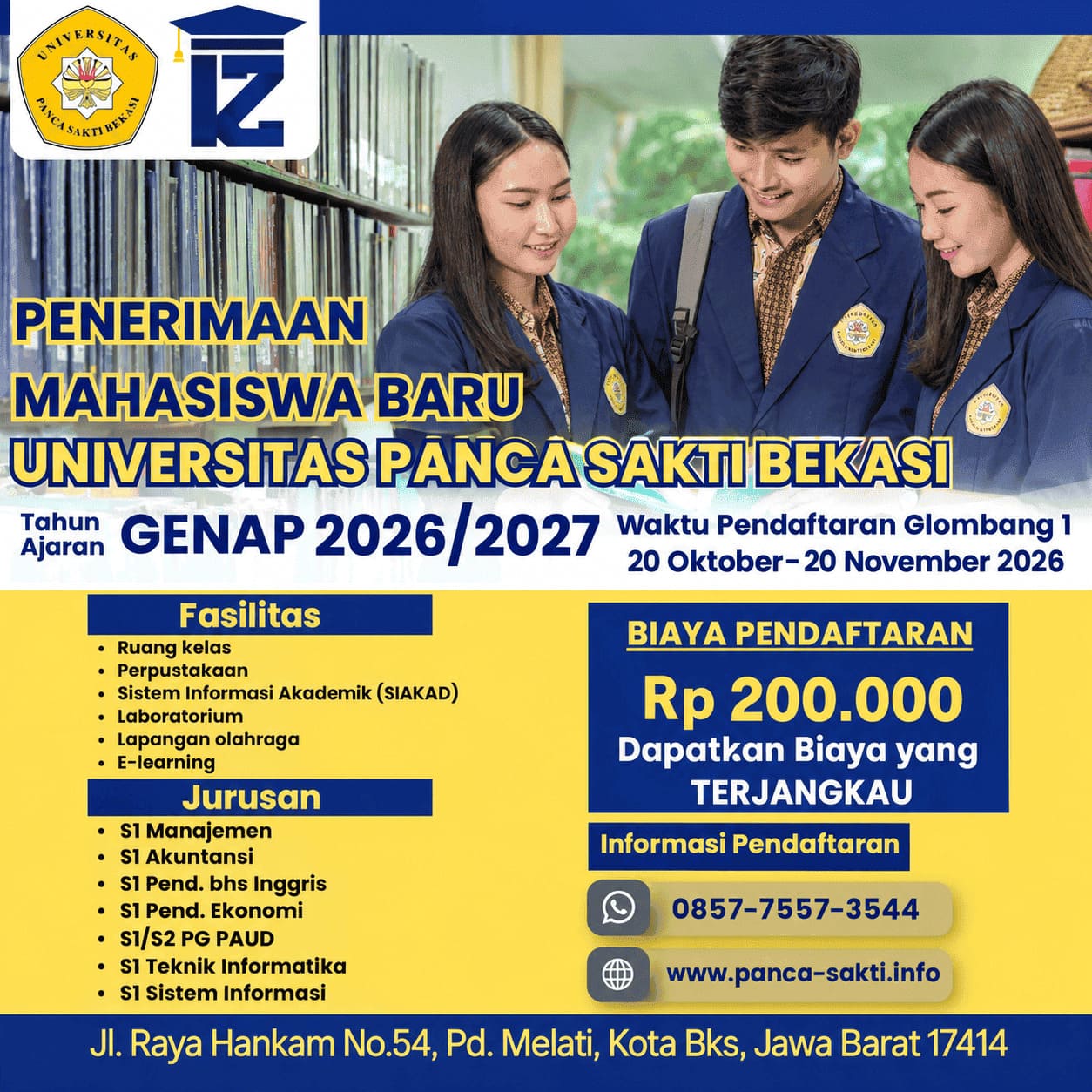 Biaya Kuliah Kelas Sore Lebih Murah di Kampus Universitas Panca Sakti Bekasi