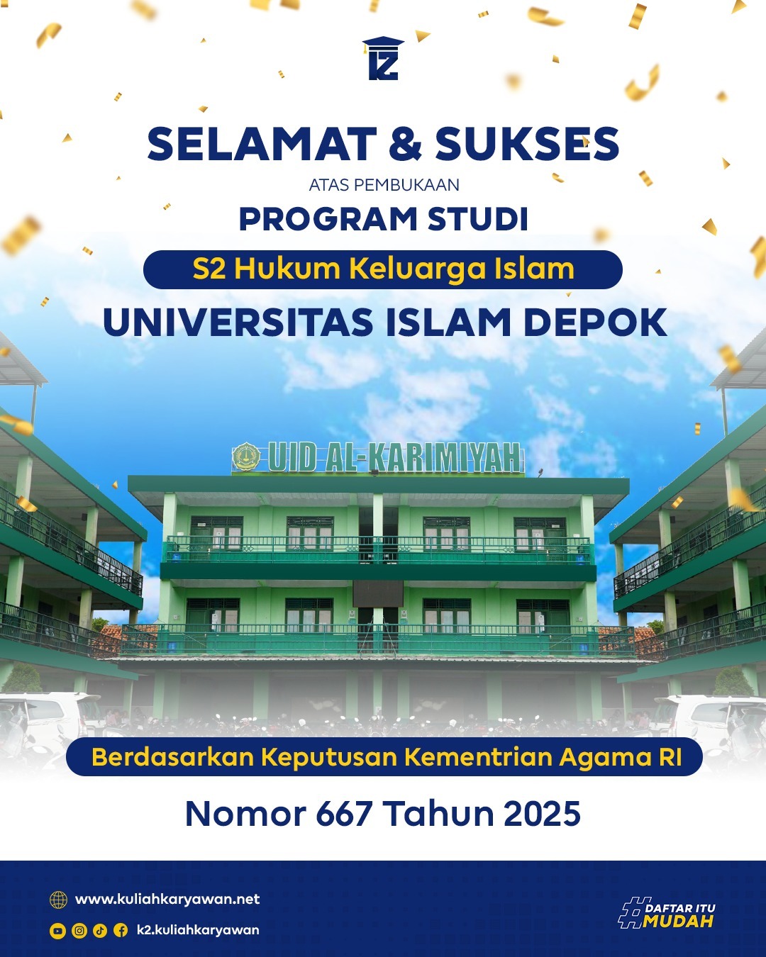 Universitas Islam Depok Resmi Buka Jurusan S2 Magister Hukum Keluarga Islam