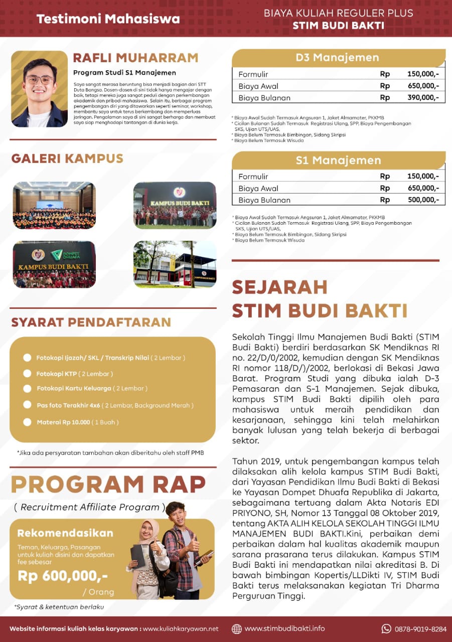 cari informasi kuliah di kuliahkaryawan.net STIM BUDI BAKTI