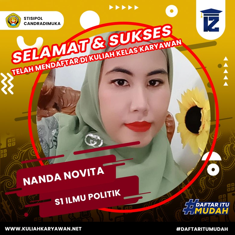 Telah di Buka Pendaftaran Kuliah Karyawan di STISIPOL Candradimuka Palembang 