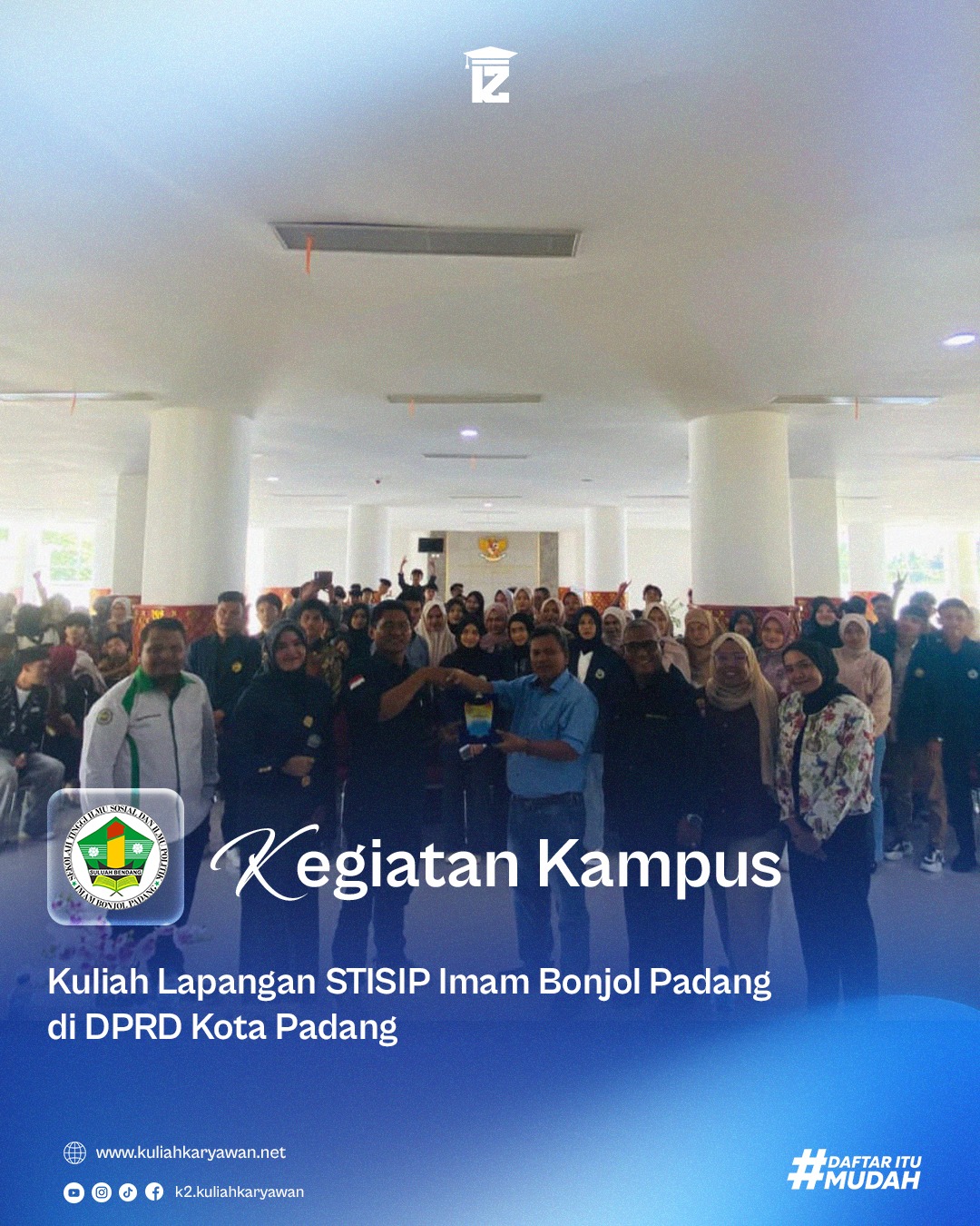 Kuliah Lapangan Mahasiswa STISIP Imam Bonjol Padang Di DPRD Kota Padang