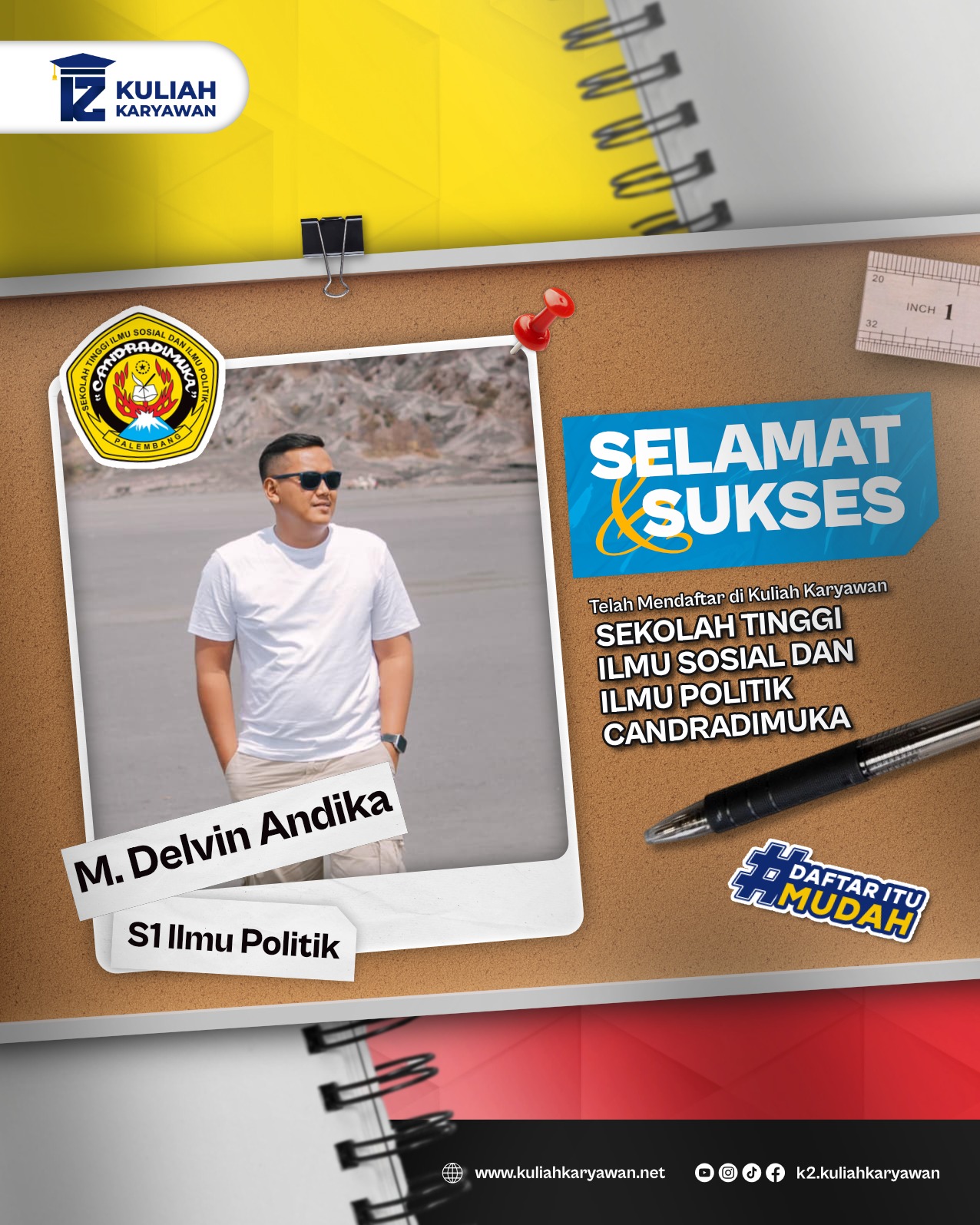 Biaya Kuliah S1 Ilmu Politik Kampus STISIPOL Candradimuka Palembang