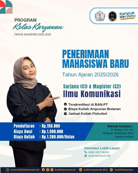 Pendaftaran Kuliah Kelas Karyawan 2025 di STIKOM InterStudi