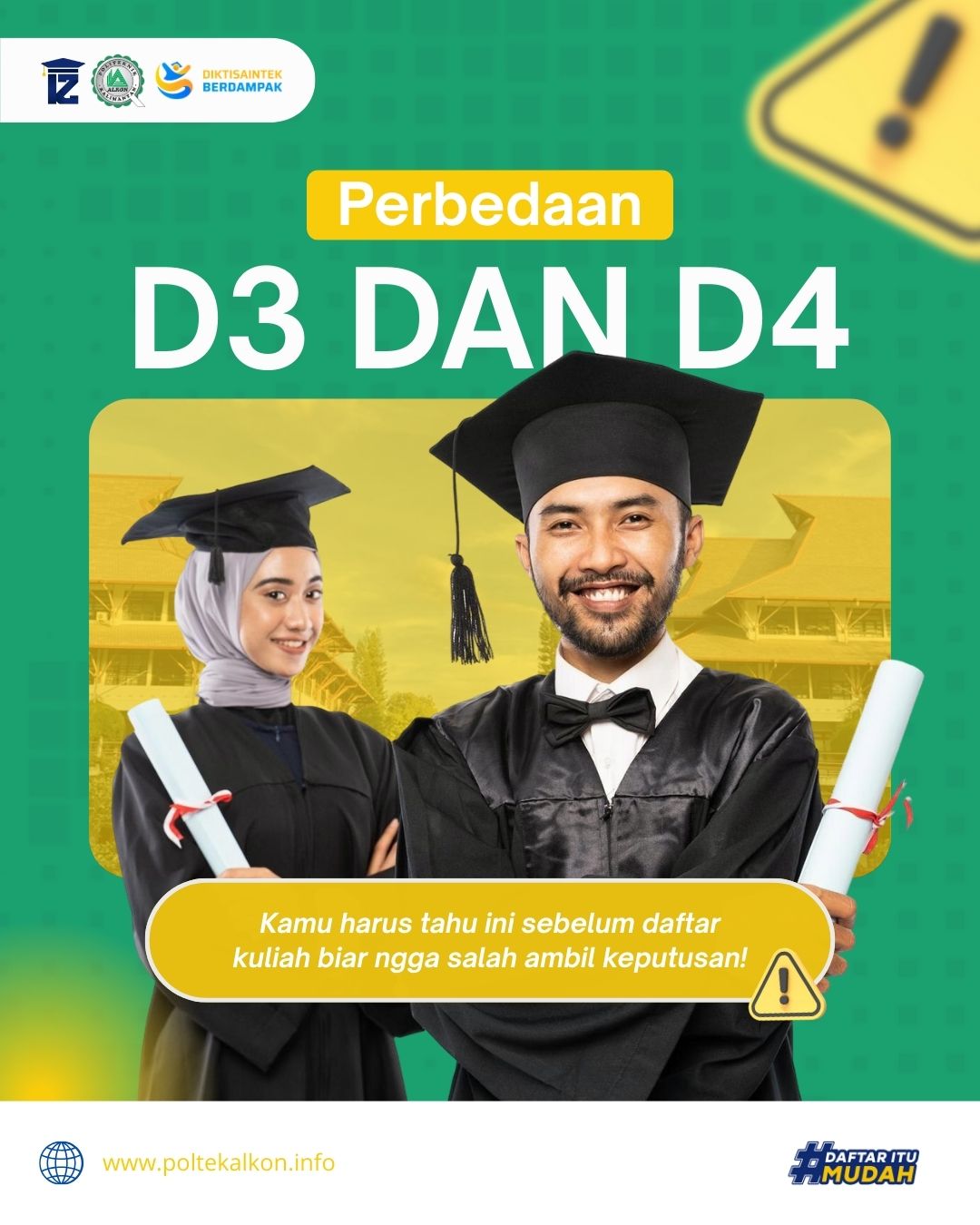 Kenali Perbedaan D3 dan D4 Sebelum Daftar Kelas Karyawan di Politeknik Alkon Kalimantan