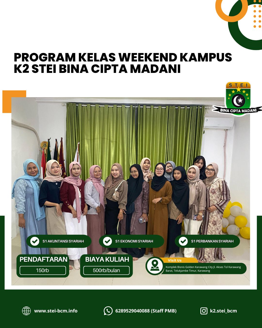 Program Kelas Weekend Kampus K2 STEI Bina Cipta Madani