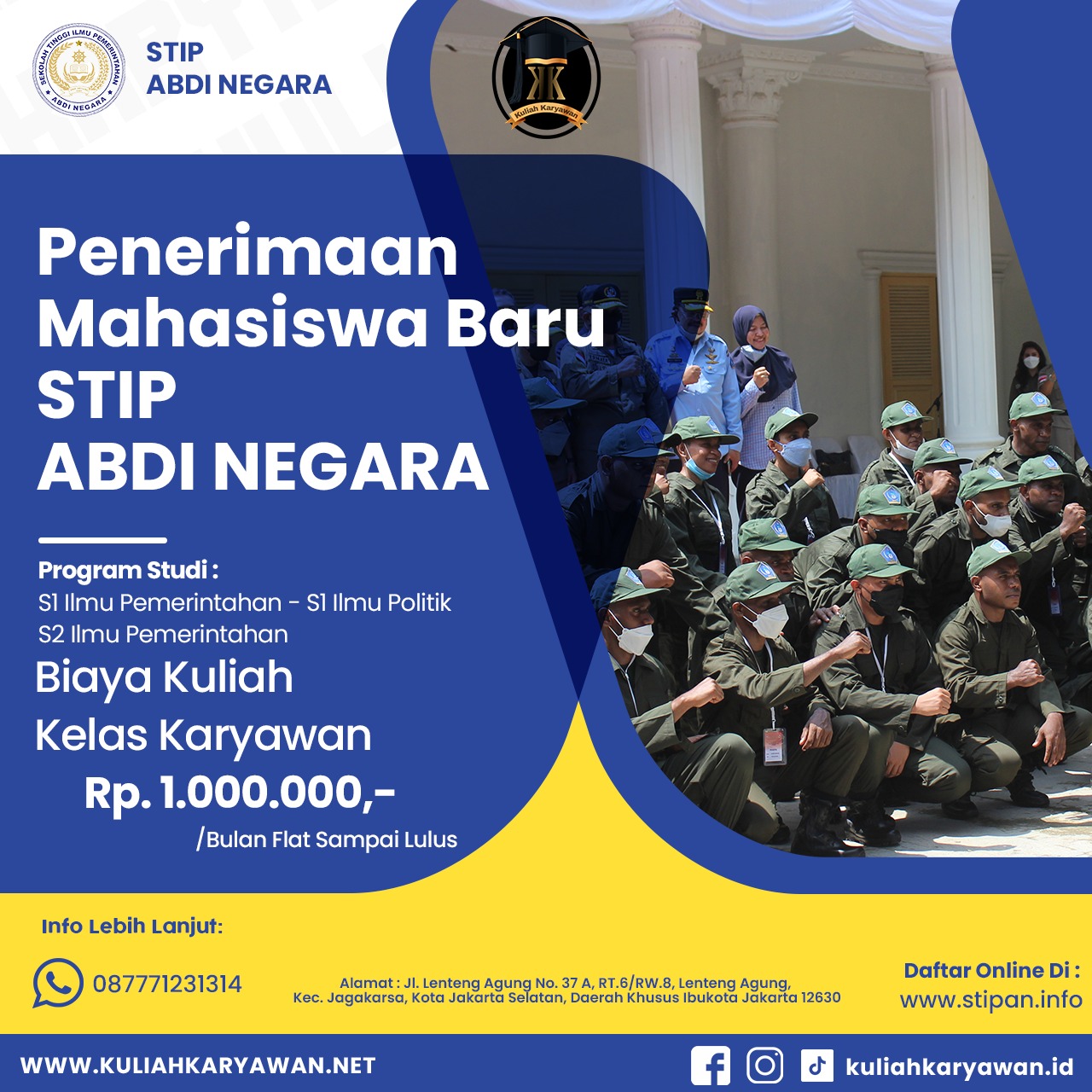 Kuliah karyawan biaya terjangkau di daerah Lenteng Agung