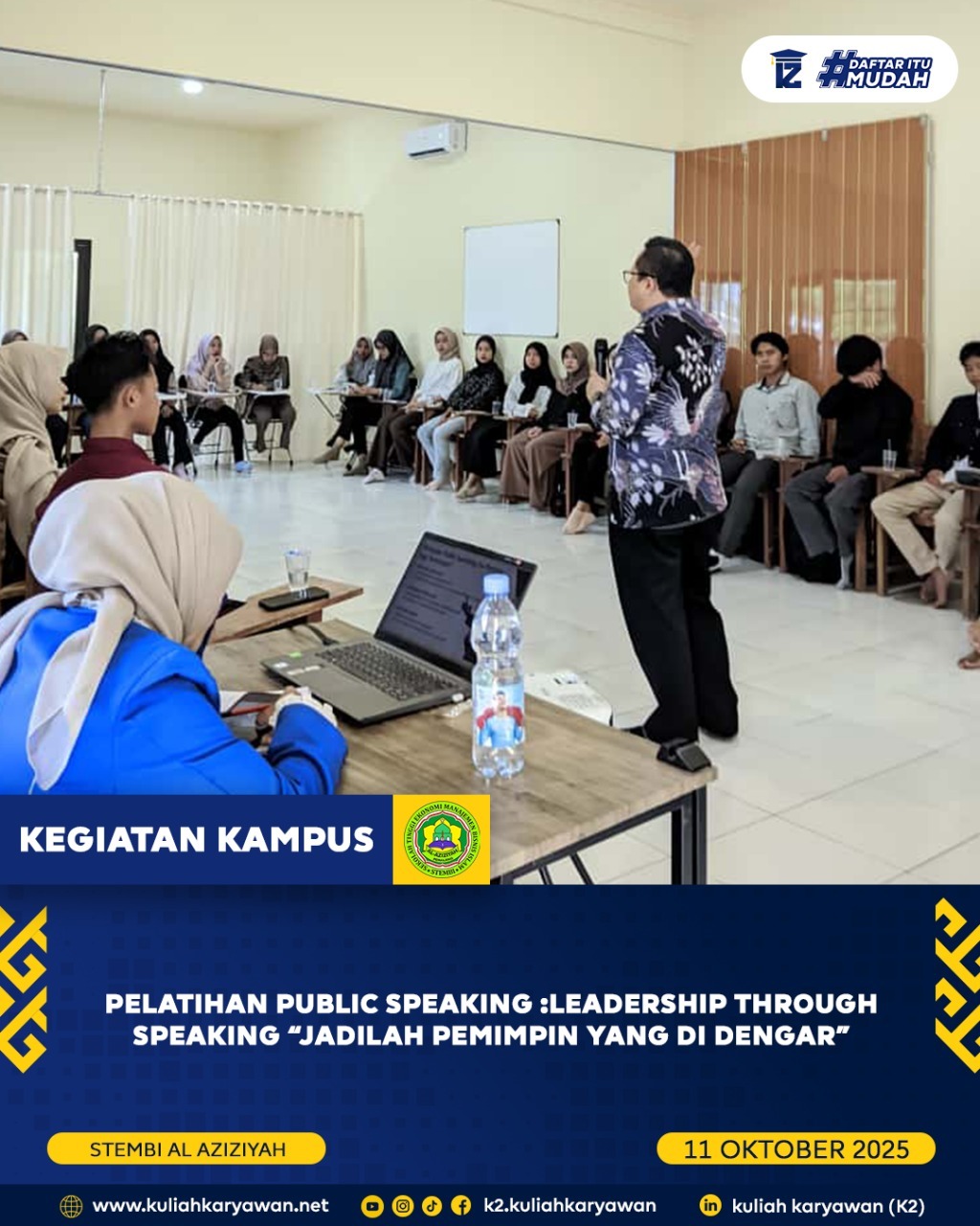 Stembi Al Aziziyah Bersama PMII Mengadakan Pelatihan Public Speaking