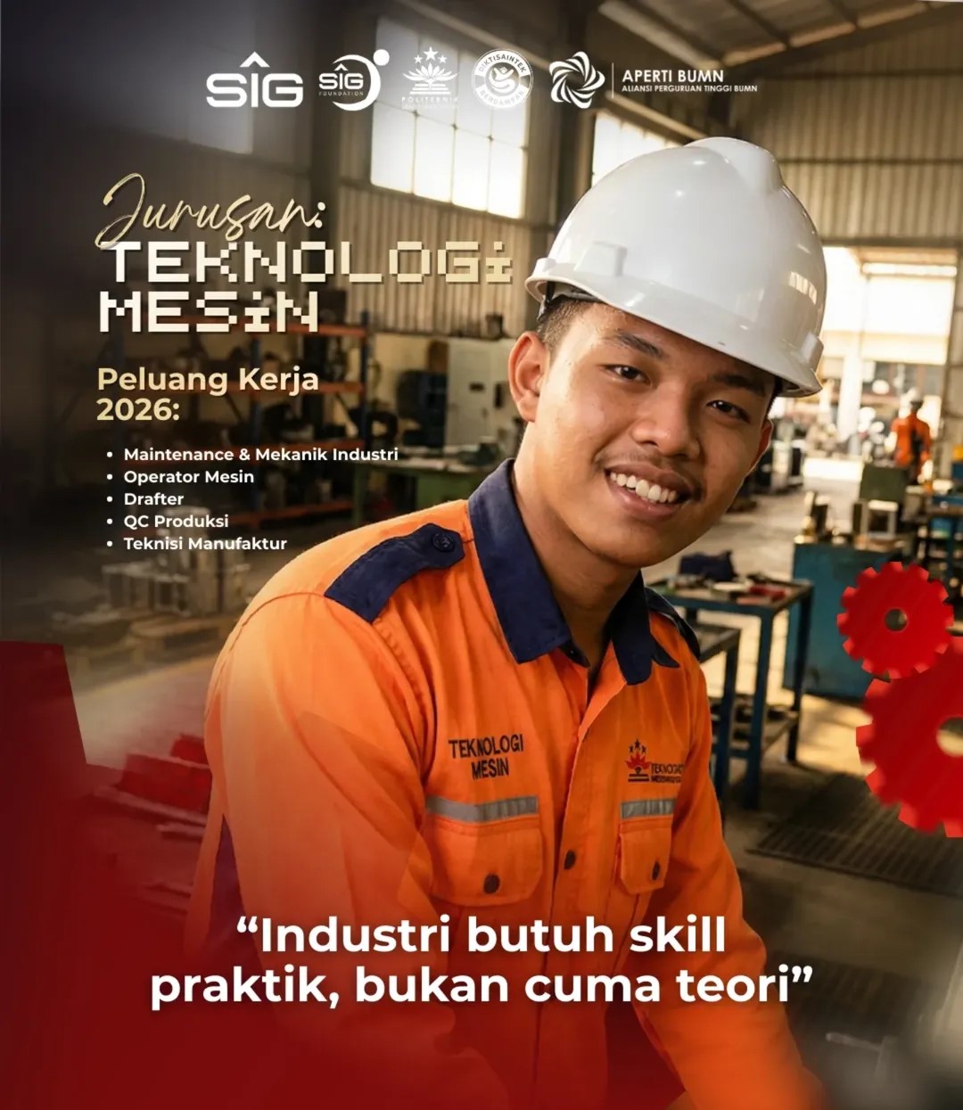 Kuliah D3 Teknologi Mesin untuk Pekerja Industri di Gresik Sambil Tetap Bekerja