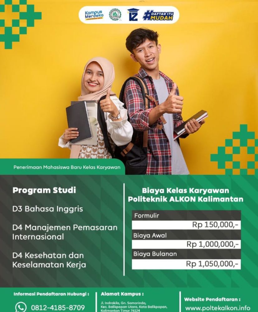 Kuliah Kelas Karyawan di Politeknik Alkon Kalimantan 