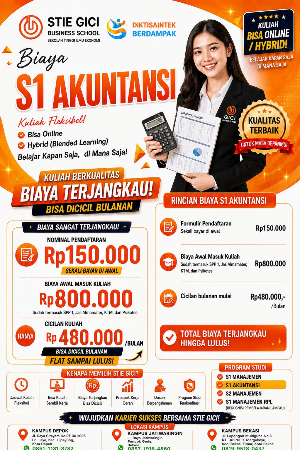 Kuliah S1 Akuntansi di Depok Kuliah Fleksibel dan Terjangkau