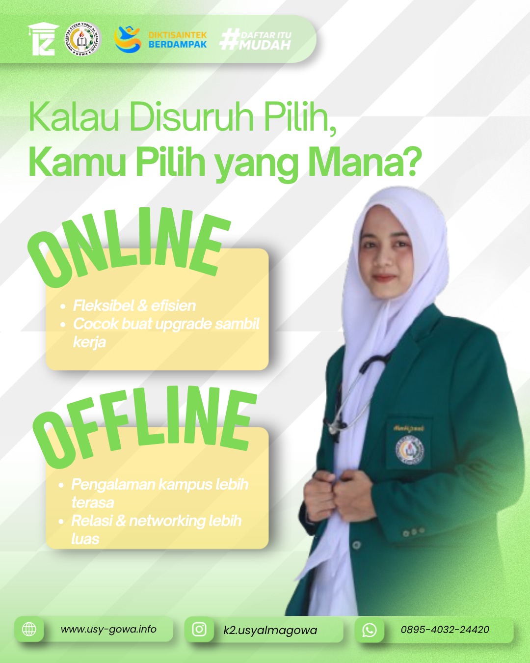 Konsultasikan Kebutuhan Kuliah Offline dan Onlinemu di USY Gowa